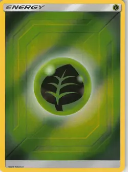 Grass Energy (2019 Unnumbered) Common SM - Team Up Pokemon Reverse Holo NM - Image 1