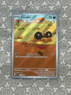 Pokemon TCG Sandile 135/086 Black Bolt Illustration Rare Near Mint Condition - Image 1