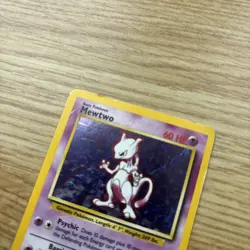 1999 Pokemon Mewtwo 10/102 Holo Rare Base Set WOTC Vintage MP/HP - Image 2