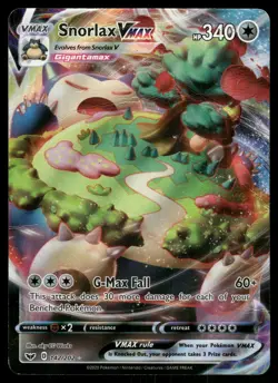 Snorlax VMAX 142 DAMAGED Sword & Shield 202 Holo Pokemon - Image 2