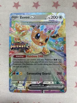Eevee ex - (Prismatic Evolutions Stamp) 075/131 Pokemon TCG Card - Image 1