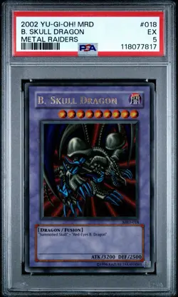 Vintage Yu-Gi-Oh! B. Skull Dragon MRD-018 Metal Raiders Ultra Rare PSA 5 Slab - Image 1