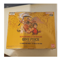 Bandai One Piece Card Game OP-04 Kingdoms of Intrigue English Booster Box dmg - Image 1