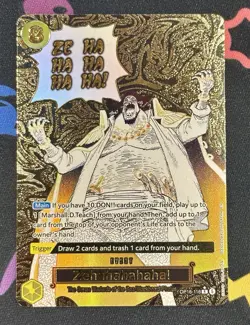 ZEHAHAHAHA! ALT ART MANGA EVENT OP16-116 One Piece The Time of Battle English NM - Image 1