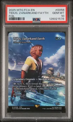 2025 MTG FINAL FANTASY: THROUGH THE AGES FOIL TIDUS, ZANARKAND FAYTH PSA 10 - Image 1