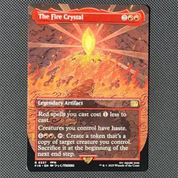 The Fire Crystal Final Fantasy Borderless 0337 Non-Foil MTG FIN EN pack fresh - Image 1