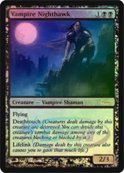 Vampire Nighthawk - WPN Foil Magic mtg Moderate Play, English Unique & Misc Prom - Image 1
