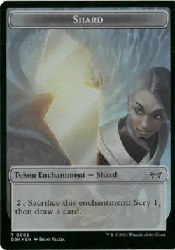 Glimmer // Shard Double-Sided Token 002 Foil NM MTG Duskmourn Magic - Image 1