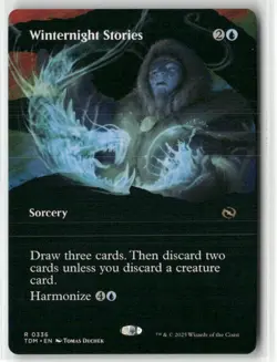 Winternight Stories (Borderless) 336 NM MTG Tarkir: Dragonstorm Magic - Image 1