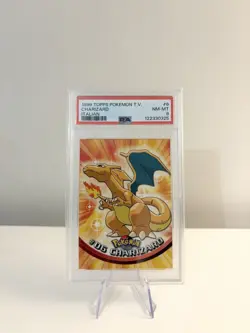 1999 Topps Pokemon TV 6 Charizard Italian PSA 8 - POP 21 - Low POP - Image 1