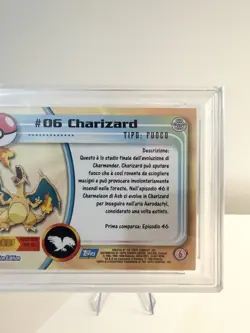 1999 Topps Pokemon TV 6 Charizard Italian PSA 8 - POP 21 - Low POP - Image 3