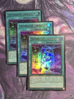 YUGIOH x3 BLGG-EN129 THEOREALIZE LIBERATION - ULTRA RARE 1st EDITION - Image 1
