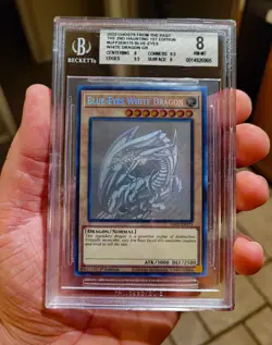 Yu-Gi-Oh Blue-Eyes White Dragon Ghost Rare GFP2 BGS NM-MT 8 - Image 3