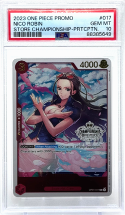One Piece Nico Robin Championship Promo OP01-017 PSA 10 Gem Mint TCG - Image 1