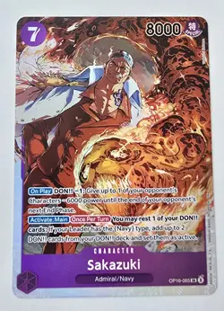One Piece Sakazuki OP16-065 SR The Time of Battle Foil English - Image 1