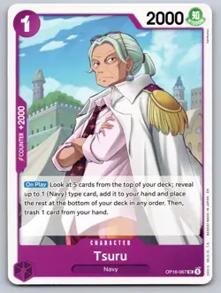 Tsuru OP16-067 Uncommon The Time of Battle One Piece Near Mint - Image 1
