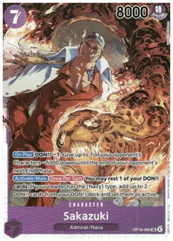Sakazuki OP16-065 Super Rare The Time of Battle One Piece Foil Near Mint - Image 1
