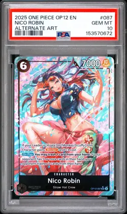 2025 One Piece Op12-Legacy Of The Master #087 Nico Robin PSA10 - Image 1