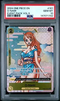 2024 ONE PIECE EVENT PACK VOL.5 #101 O-NAMI PSA 10 - Image 1