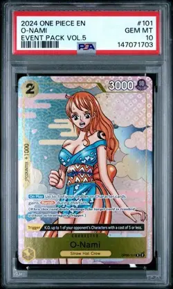 2024 ONE PIECE EVENT PACK VOL.5 #101 O-NAMI PSA 10 - Image 1