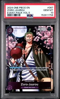 2024 ONE PIECE EVENT PACK VOL.5 #067 ZORO-JUUROU PSA 10 - Image 1