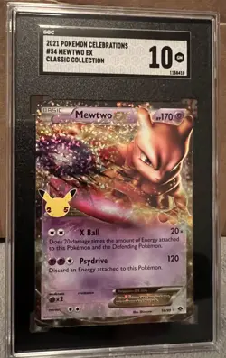 Pokemon Celebrations Mewtwo EX - SGC 10 - Classic Collection HOLO (not PSA) - Image 1