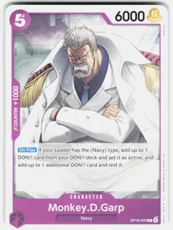 Monkey.D.Garp OP16-075 Common The Time of Battle One Piece NM/M - Image 1