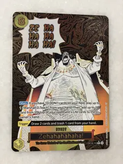 One Piece The Time Of Battle Zehahahahaha! OP16-116 R Alt Art English - Image 1