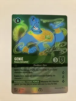 DISNEY 100 LORCANA RISE OF THE FLOODBORN COLLECTORS EDITION GENIE 20/P1 - Image 1