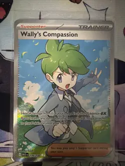 Wally's Compassion 176/132 Ultra Rare Mega Evolution Pokemon Card Trainer NM - Image 1