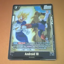 Bandai Dragon Ball Super Android 18 FB01-104 Rare Battle Card EN 10000 Cost 1 - Image 1