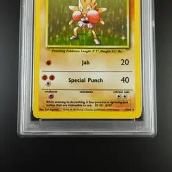 PSA 8 Hitmonchan 7/102 Pokemon Base Set 1999 Holo Rare Graded Card - Image 3