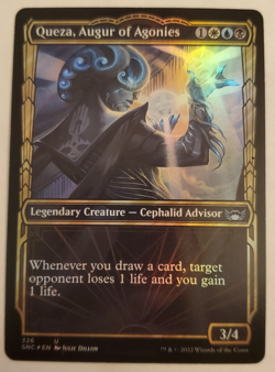 1x Queza, Augur of Agonies Showcase FOIL Streets of New Capenna MTG NM - Image 1