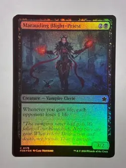 Marauding Blight-Priest 178 Common Foundations Magic: The Gathering Foil LP - Image 1