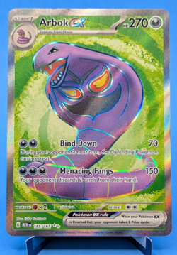 Arbok ex 185/165 Pokemon TCG 2023 Scarlet & Violet 151 Full Art Ultra Rare NM - Image 1