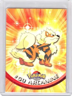 1999 Topps Pokemon TV Animation Edition Series 1 #59 Arcanine Black Topps Logo - Image 1