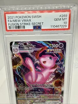 2021 Pokemon Mew VMAX (Alternate Art Secret) 269/264 Swsh08: Fusion Strike Holo - Image 3