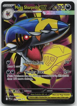 Mega Sharpedo ex - Ultra Rare ME02: Phantasmal Flames 113/094 Pokemon TCG - Image 1