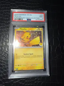 Pikachu 051/162 Pokemon Day Stamped 2025 PSA 9 - Image 1