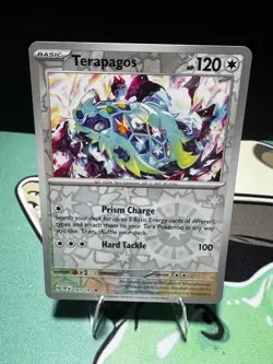 Terapagos 161/191 Rare Surging Sparks Pokemon Reverse Holo Lightly Played - Image 1