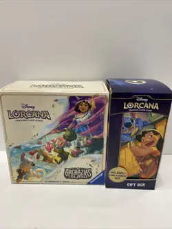 Disney Lorcana Archazia's Island Illumineer's Trove &Gift Box 5 Boosters 2 Sets - Image 1