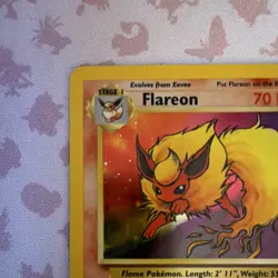 Pokemon Flareon Jungle 3/64 Unlimited Holo Rare Stage 1 2002 Card - Image 2
