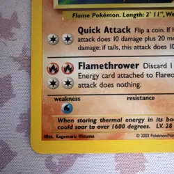 Pokemon Flareon Jungle 3/64 Unlimited Holo Rare Stage 1 2002 Card - Image 4