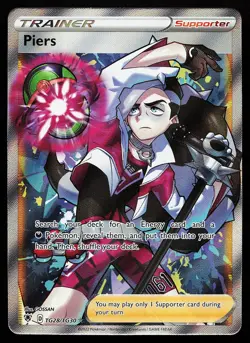 Piers TG28/TG30 Ultra Rare Astral Radiance Trainer Gallery Pokemon Card - Image 1