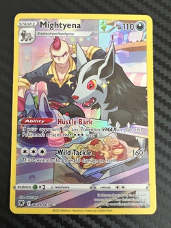 Pokemon TCG Mightyena Sword & Shield Astral Radiance TG09/TG30 Holo Rare VLP - Image 1