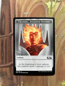 Chandra, Awakened Inferno Emblem NM Magic 2020 M20 MTG - Image 1