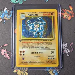 1st Edition Machamp 8/102 Base Set 1999 Holo Rare Pokemon Card WOTC - NM - Image 1
