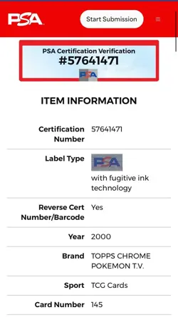 2000 Pokemon Topps Chrome Zapdos #145 PSA 10 GEM MINT Series 2 - Image 3