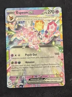 Pokemon TCG Espeon EX 034/131 Prismatic Evolutions Double Rare S&V NM English - Image 1