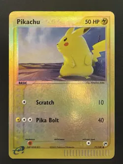 Pikachu Reverse Holo 72/100 EX Sandstorm Near Mint Vintage Pokemon - Image 2